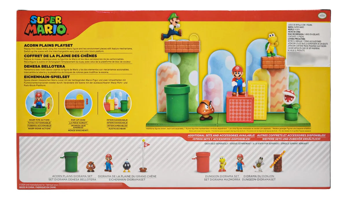 Super Mario Pack Desierto Y Dehesa Bellotera Jakks Pacific Multicolor
