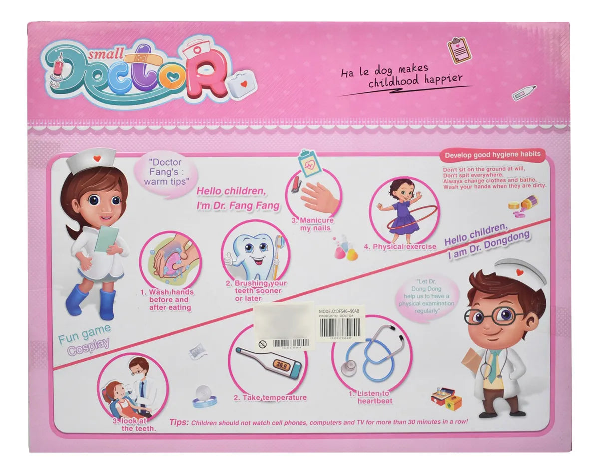 Set De Dentista Con 14 Pz Color Rosa Small Doctor Df546-90ab