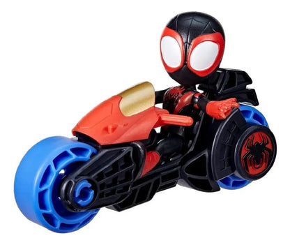 Juguete Spiderman Miles Morales Moto Disney Junior Hasbro