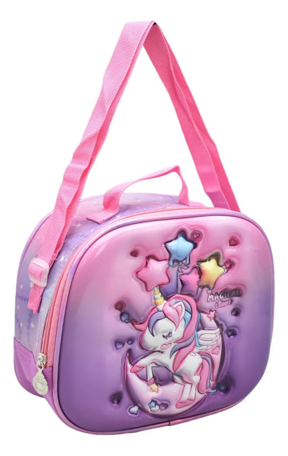 Mochila Unicornio Magical Kit 3pz Primaria Ll24bpp529 Lila 3d