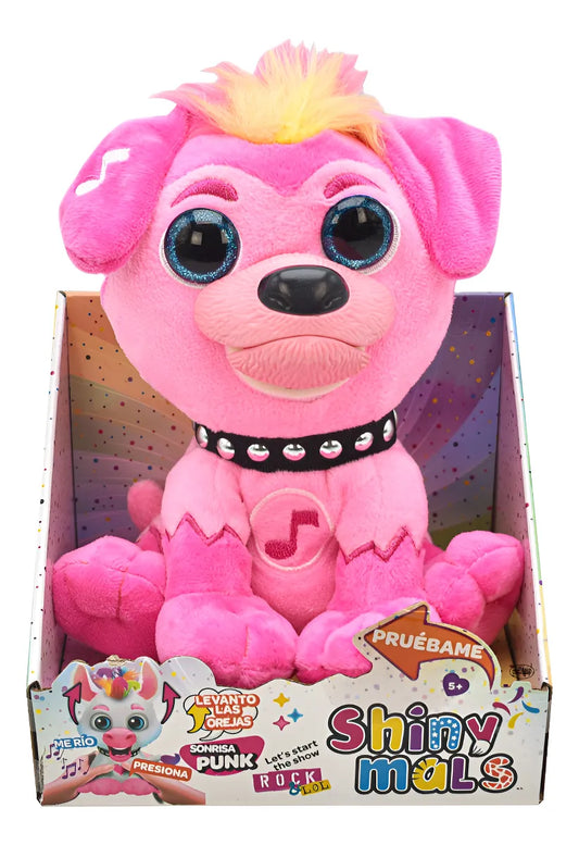 Shinymals Ramona Peluche Con Sonido Punkymals 20cm Eolo Rosa