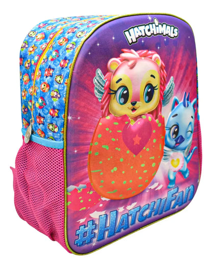 Mochila Hatchimals Fan 3d Primaria 148137 Original Ruz Con Detalle Rosa Chicle/azul 3d