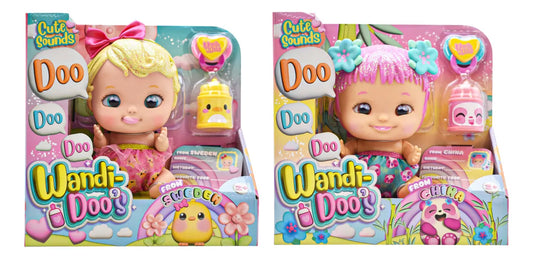 Wandi Doos Pack Muñecas Suecia Y China 14cm Sonidos Famosa