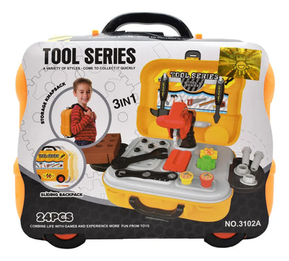 Maletin De Herramientas 3 En 1 Con 24 Pz Toolseries 3102a