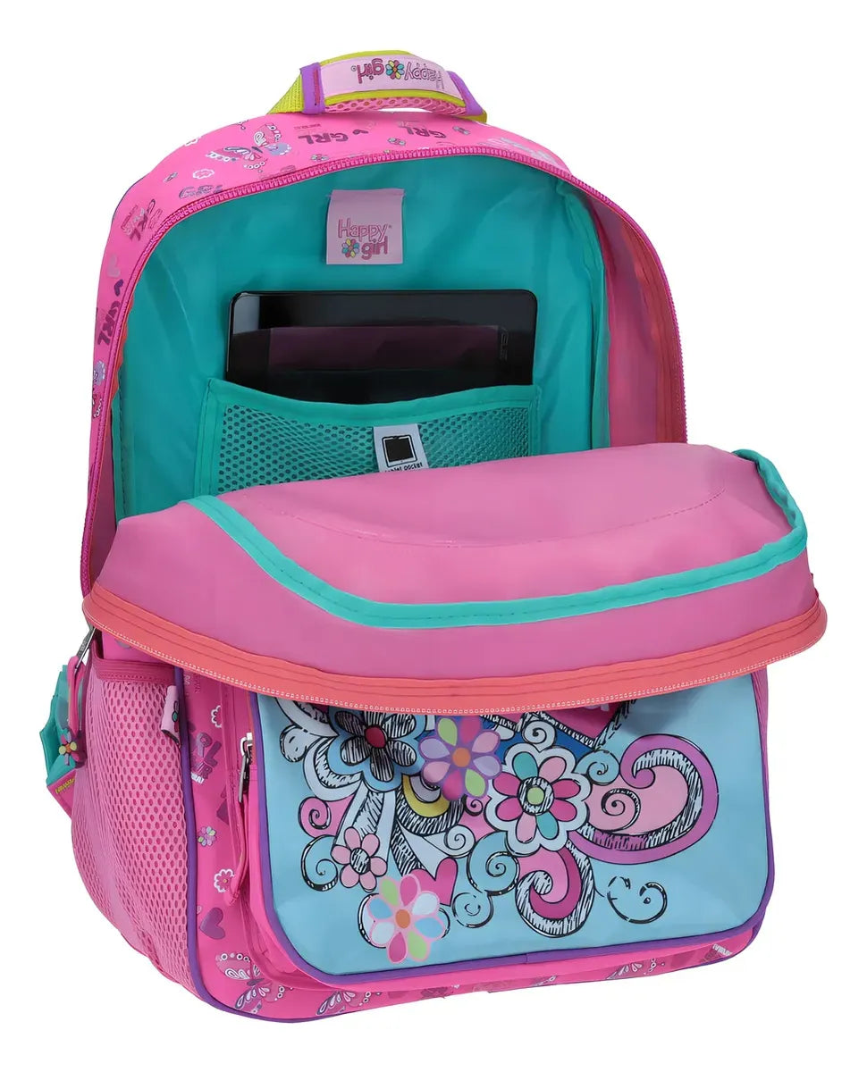 Mochila Y Lonchera Girl Power Be You Hg Primaria Chenson Rosa Chicle Estampado