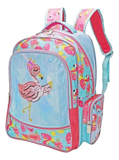 Mochila Lonchera Lapicera Flamenco Y Piña Primaria Wilys