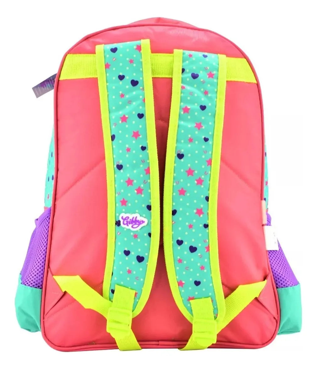 Mochila Y Lonchera Gibby 3d Primaria 5859 5861 Atm Coral Impresion 3d