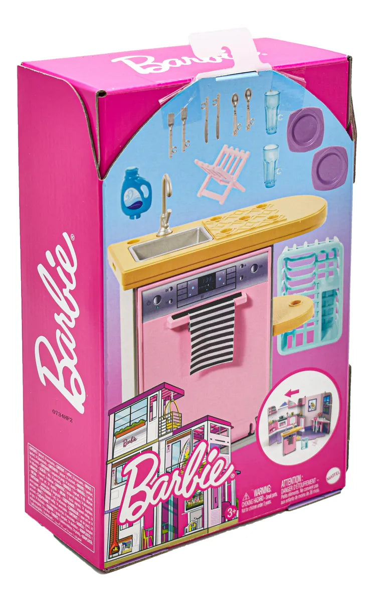 Barbie Decoracion Con Muebles Pack 3 Pzas Hjv32 Mattel