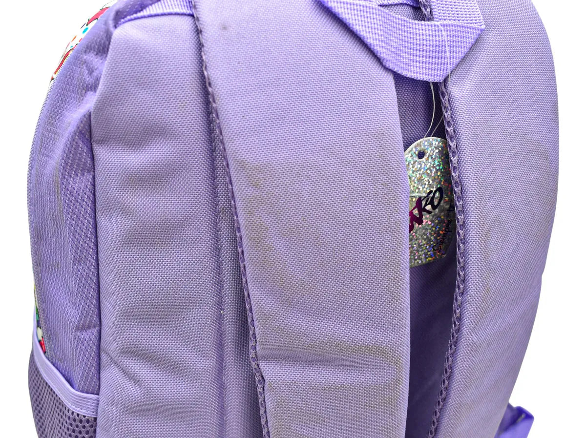 Mochila Sweet Helados Animalitos Primaria Miko Club Detalle Violeta Estampado