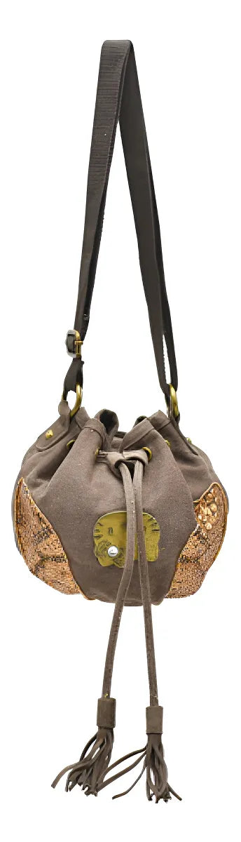 Hello Kitty Shoulder Bag Cafe 82988 Ruz Plain Sequin Fabric Design