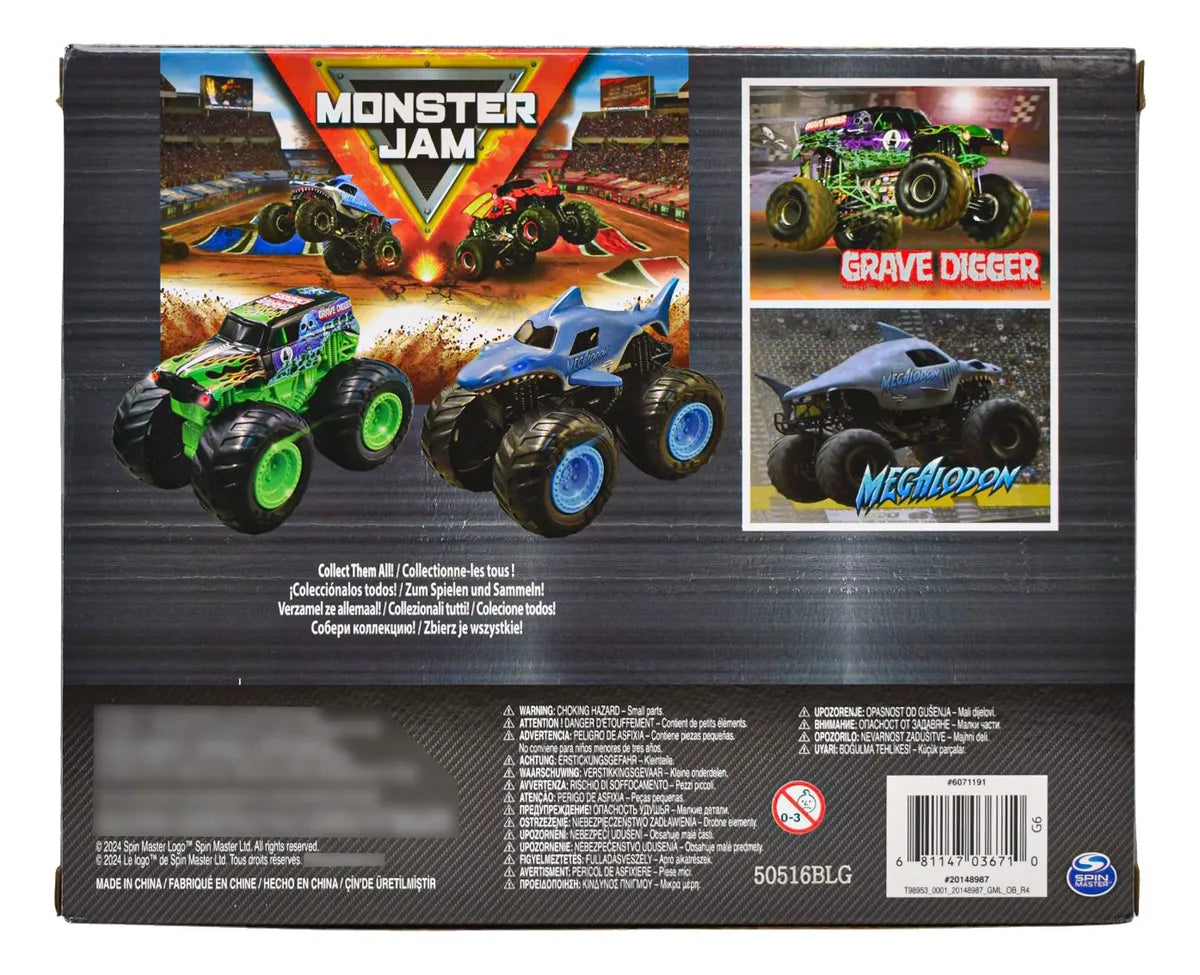 Monster Jam Grave Digger Luces Y Sonidos 1:24 Spin Master Grave Digger Verde