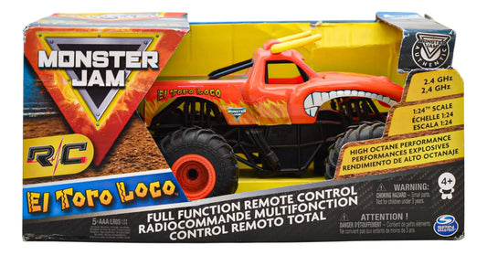 Monster Jam El Toro Loco Radio Control 1:24 Spin Master Cf Naranja Toro Loco