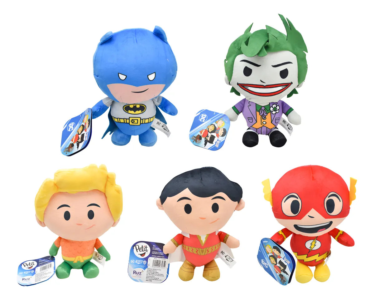 Justice League Pack 5 Peluches 19cm Petit Multicolor