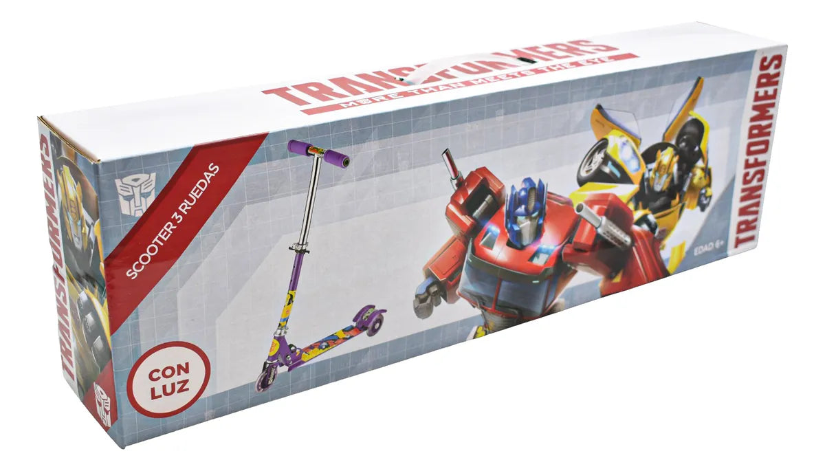 Transformers Scooter 3 Ruedas Con Luz Al Azar Toymark Amarillo/violeta Transformers