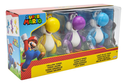 Super Mario Multipack Yoshi Amarillo Morado Celeste Jakks