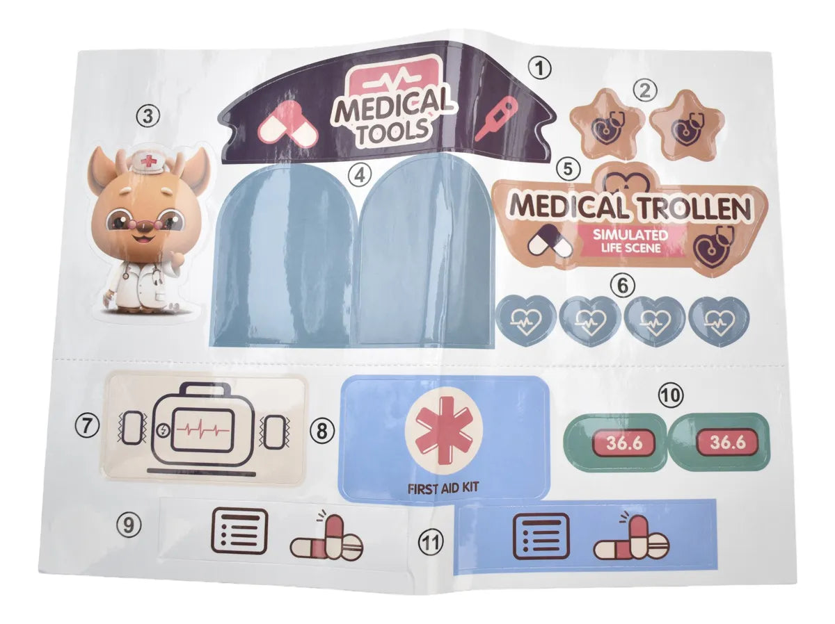 Carro Multifuncional De Equipos Medicos Juego De Rol T1003a