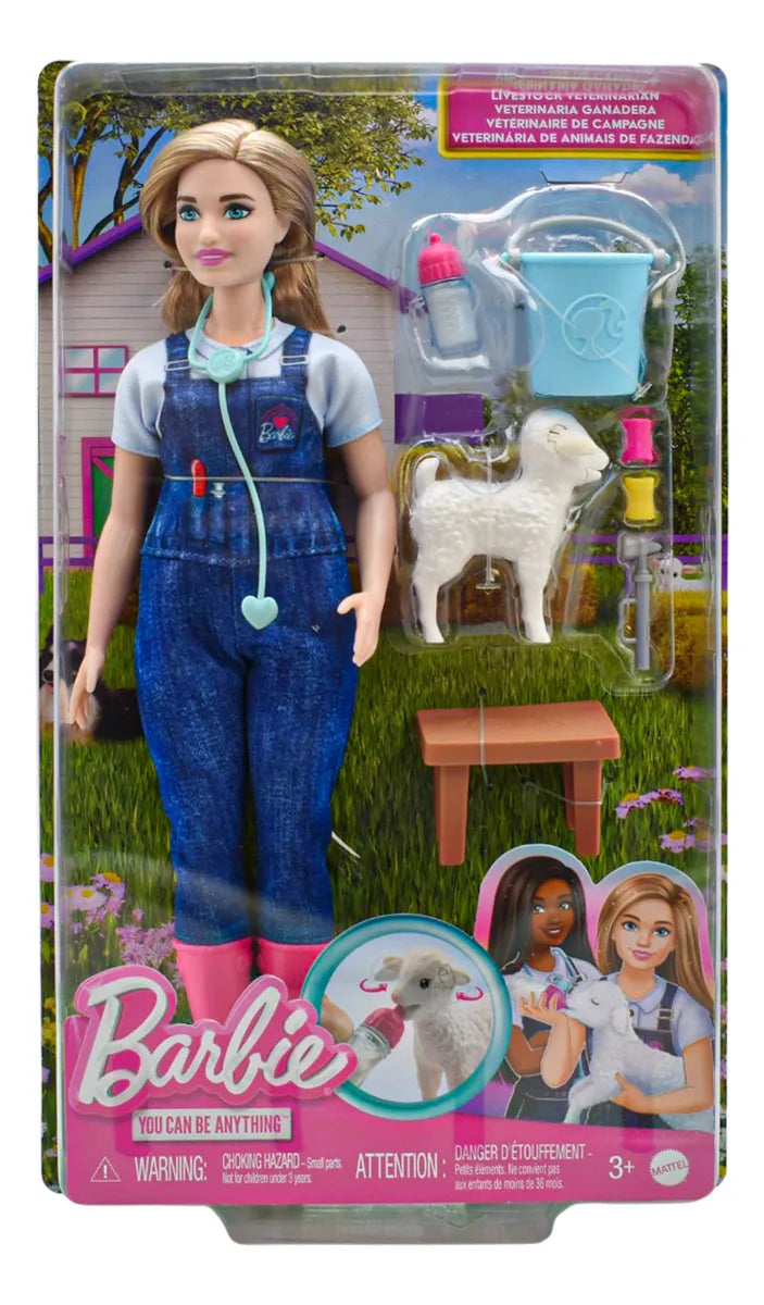 Barbie Profesiones Astronauta Y Veterinaria Ganadera Mattel