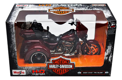 Harley Davison 2021 Dvo Tri Glide Rojo Escala 1:12 Maisto Rojo