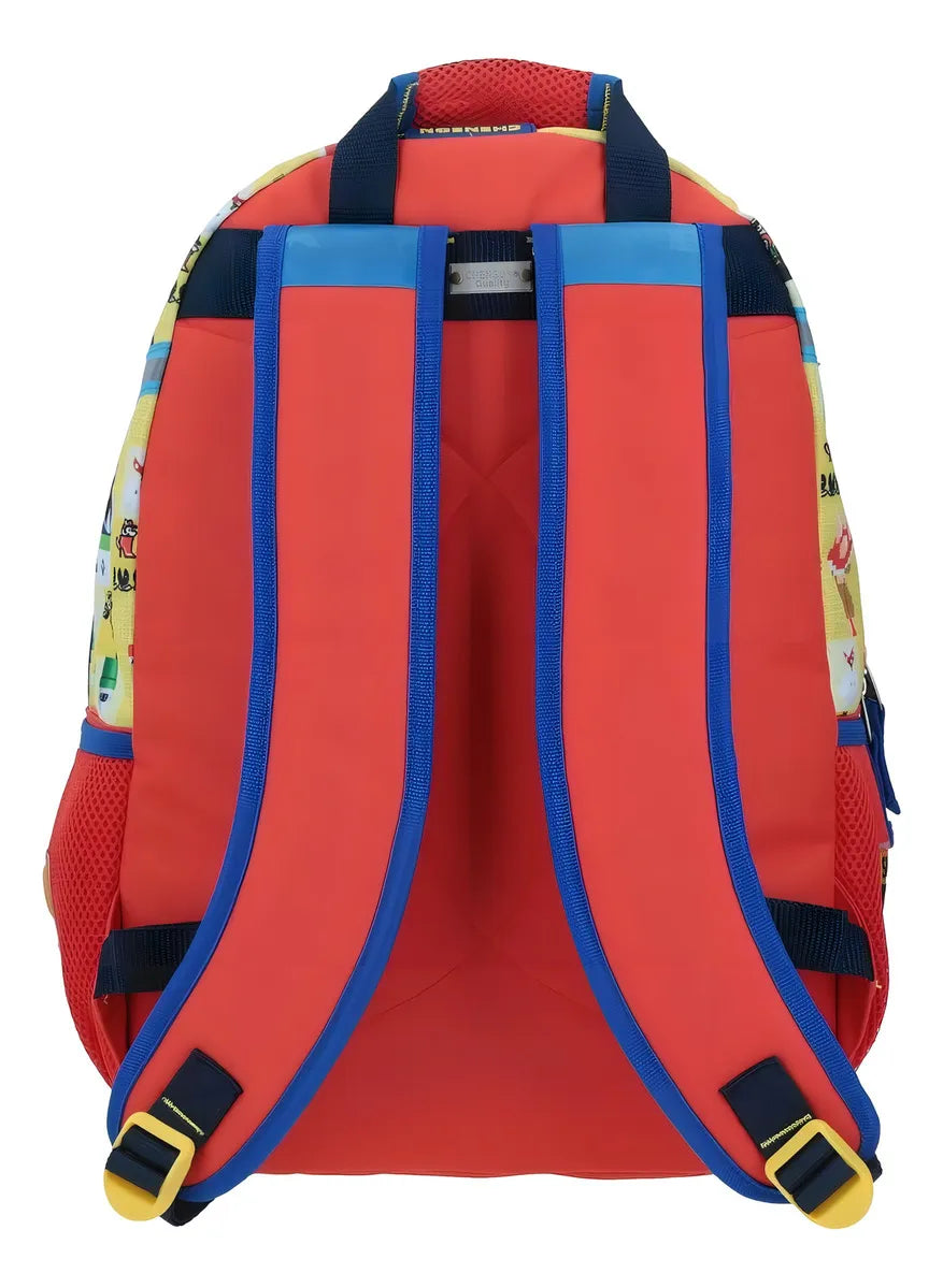 Mochila Chenson Mario & Luigi Maker Amarilla Kirat Amarillo Diseño de la tela 3D