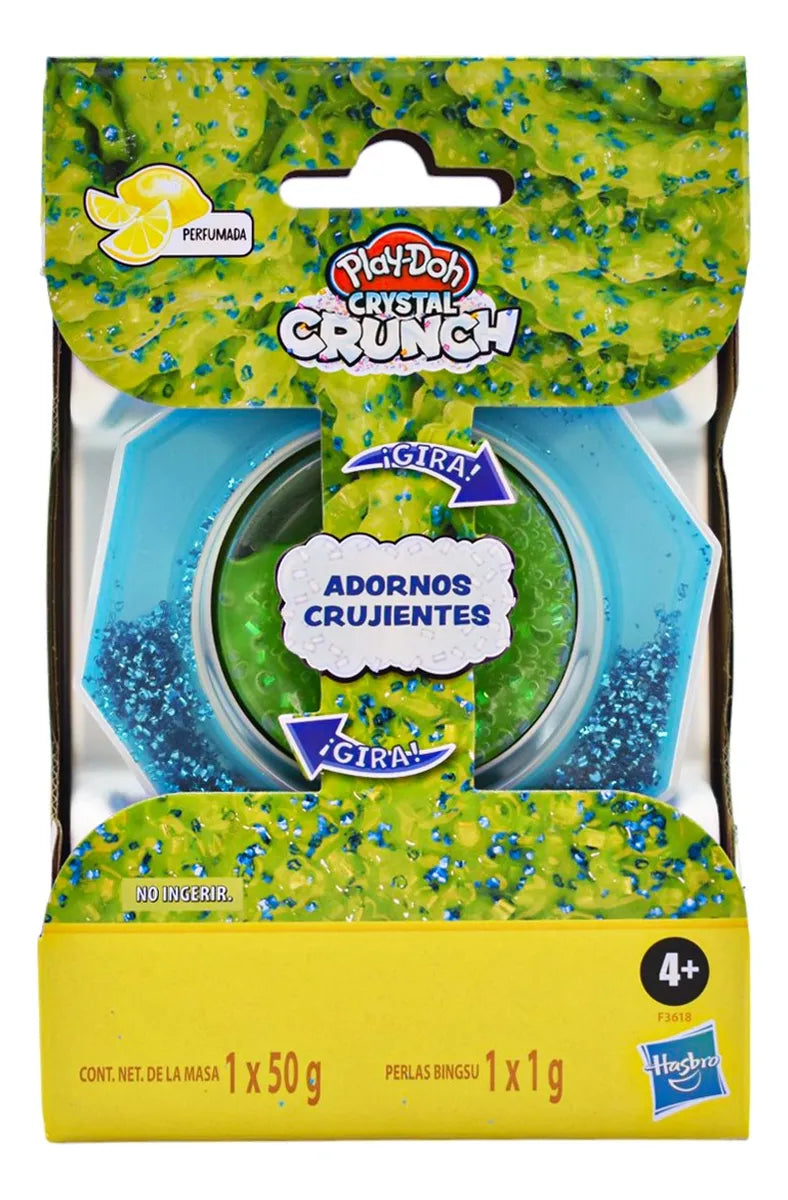Play Doh Crystal Crunch Pack 5 Piezas 250g Hasbro Verde