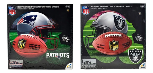 Rompecabezas Nfl Casco Pack 2 Modelos 1000 Pz Novelty