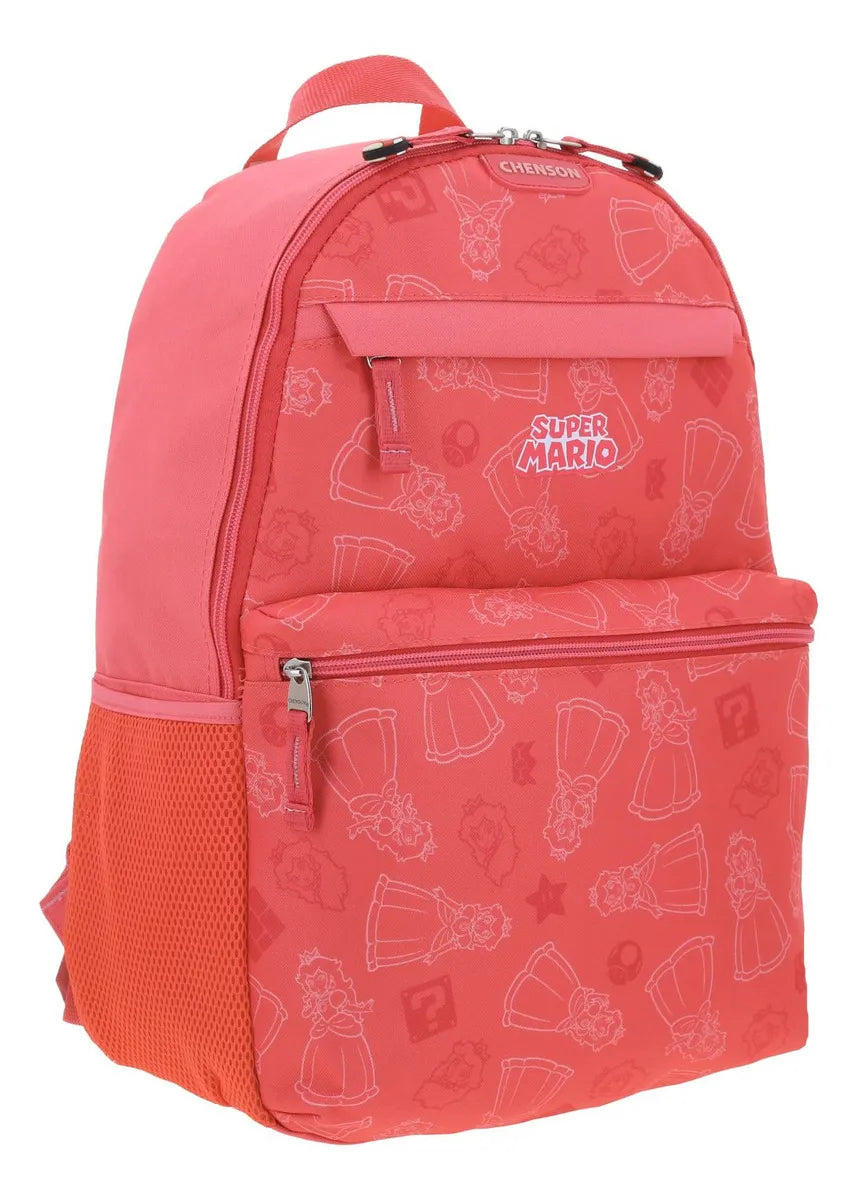 Mochila Escolar Grande Chenson Mario Peach Princesa Stool Mb66500-p Rosa