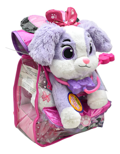 Disney Minnie Peluche Cream Puff Set Veterinario Just Play Lila