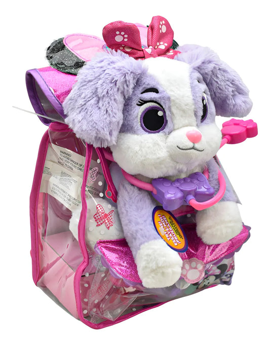 Disney Minnie Peluche Cream Puff Set Veterinario Just Play Lila