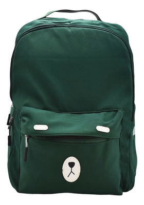 Mochila Oso Love Estampada Lisa Verde Con Porta Laptop Primaria Ll23bjy007