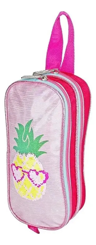 Mochila Lonchera Lapicera Flamenco Y Piña Primaria Wilys