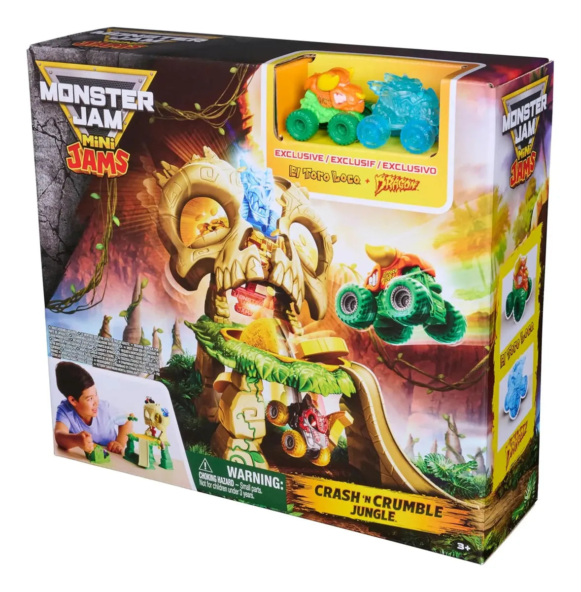 Monster Jam Mini Jams Set Jungla Colapsable Spin Master