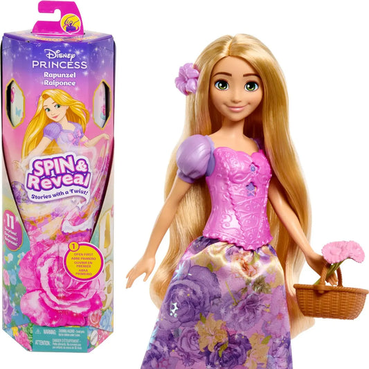 Disney Princesa Spin And Reveal Muñeca Rapunzel 29cm Mattel