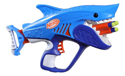 Nerf Wild Sharkfire Easy 8 Dardos Pack 4 Pistolas Hasbro Azul