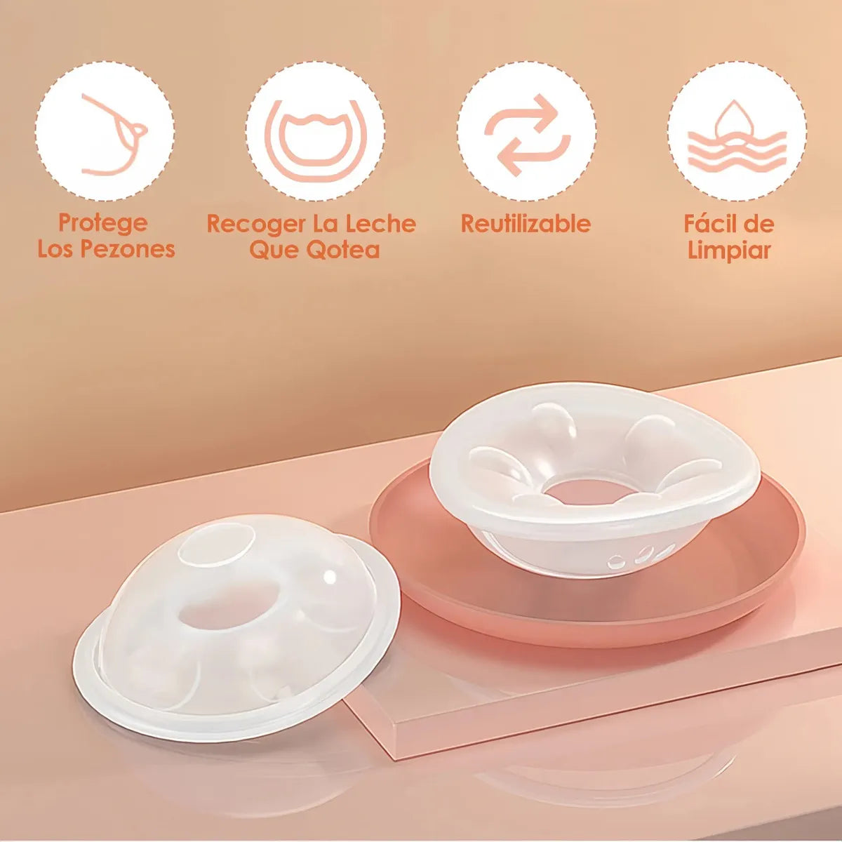 Conchas Recolectoras De Leche Materna Protectores Pezón 6pzs