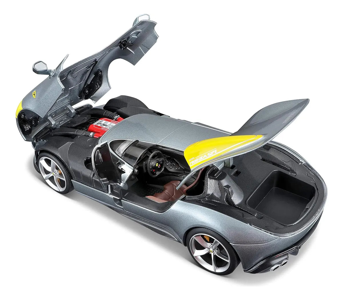 Ferrari Monza Sp1 Plateado Escala 1:18 Race Play Bburago Cf Plateado