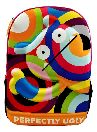 Mochila Escolar Yadatex Ugly Bp72uds-02 Color Negro Diseño Estampado 22l