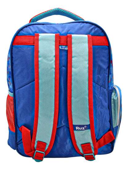 Mochila Frozen Elsa Mi Destino 3d Primaria Original Ruz Con Detalle Azul Acero 3d