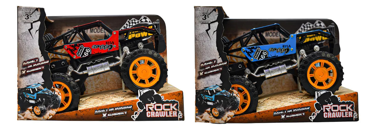 Mad Runner Pack 2 Vehiculos Rock Crawler Z160 Rock Crawler Rojo/azul