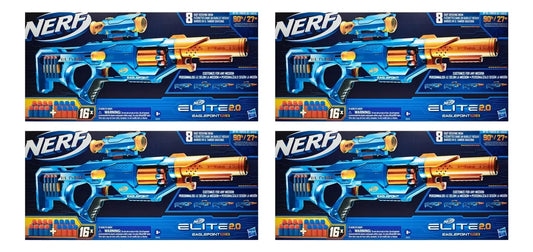 Nerf Pack 4 Nerf Elite 2.0 Eaglepoint Rd-8 16 Dardos Hasbro Multicolor