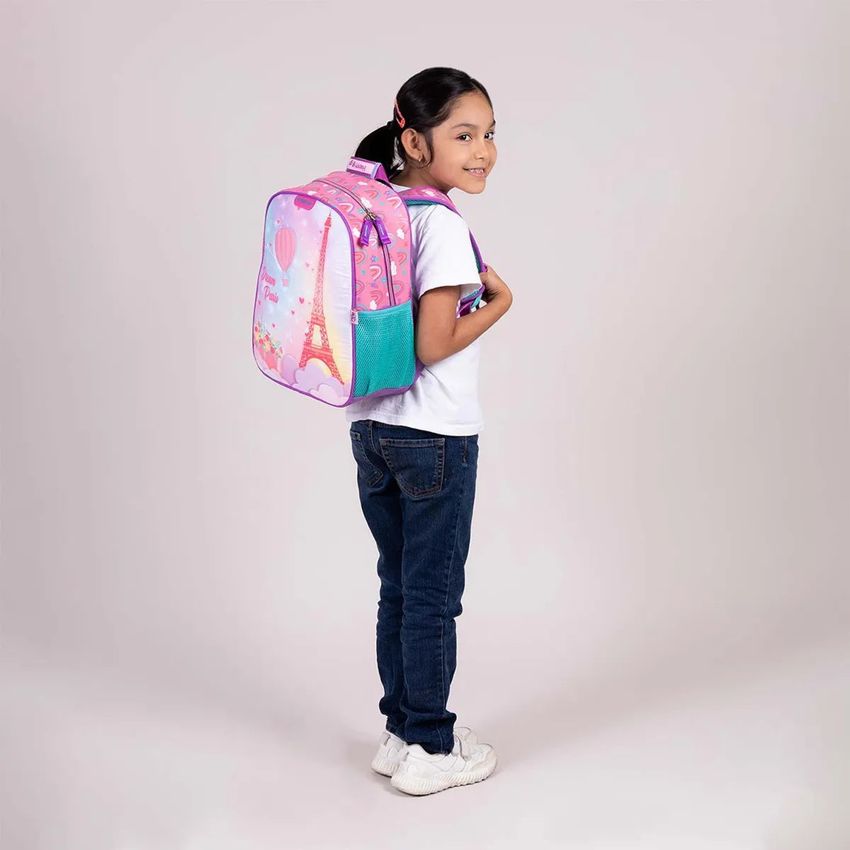 Mochila Chica Chenson Preescolar Happy Girl Paris Hg65880-p Color Rosa
