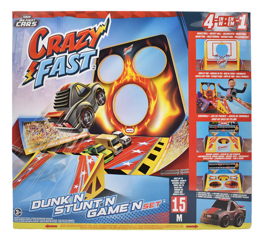 Crazy Fast Pista 4 En 1 Dunk Stunt Game Set Little Tikes Color Multicolor
