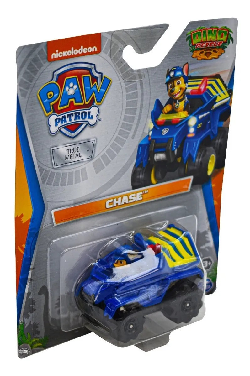 Paw Patrol Chase Dino Rescue True Metal 7cm Spin Master Azul