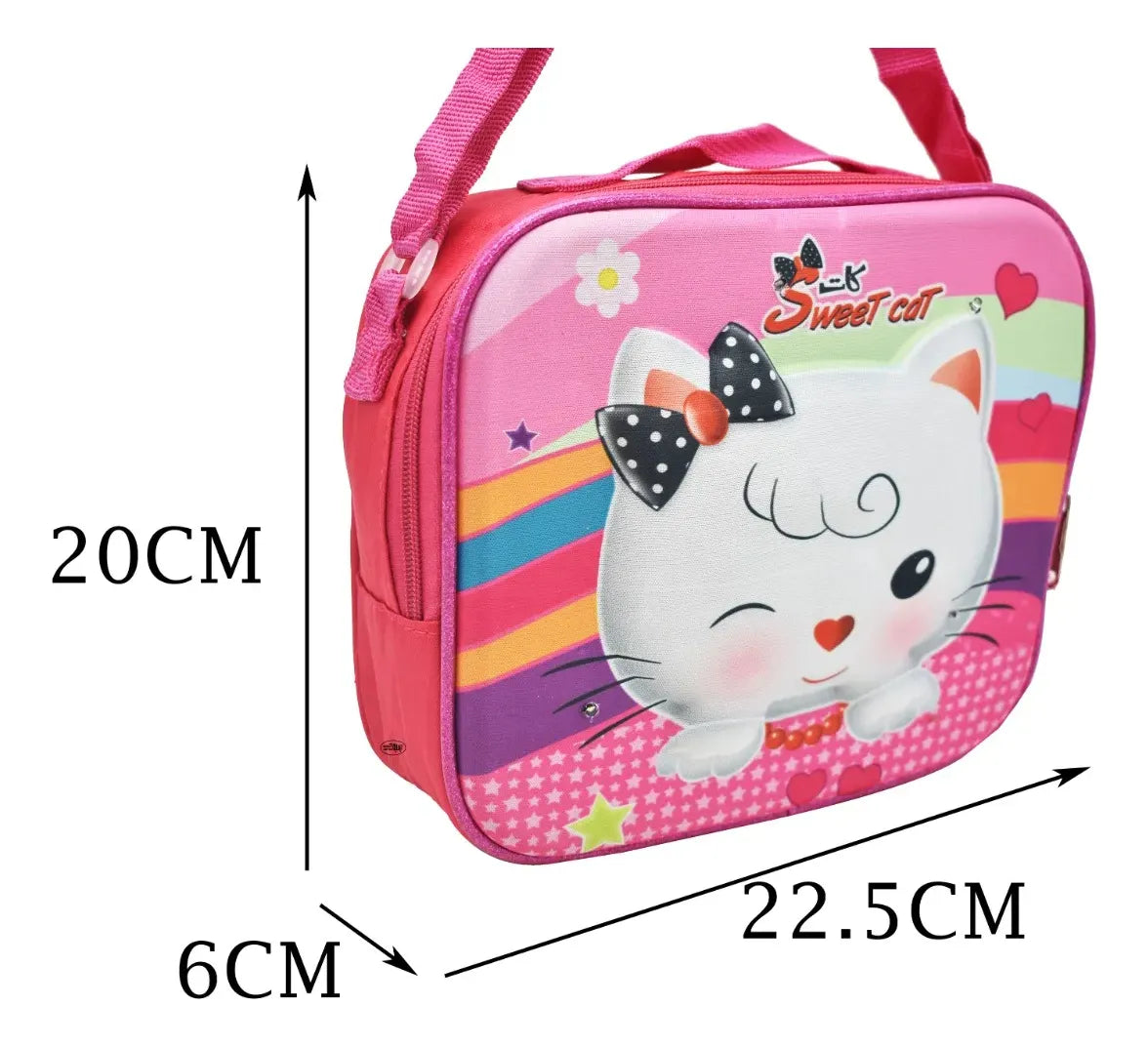 Mochila Con Ruedas Kit Sweet Primaria Con Detalle Rosa 3d
