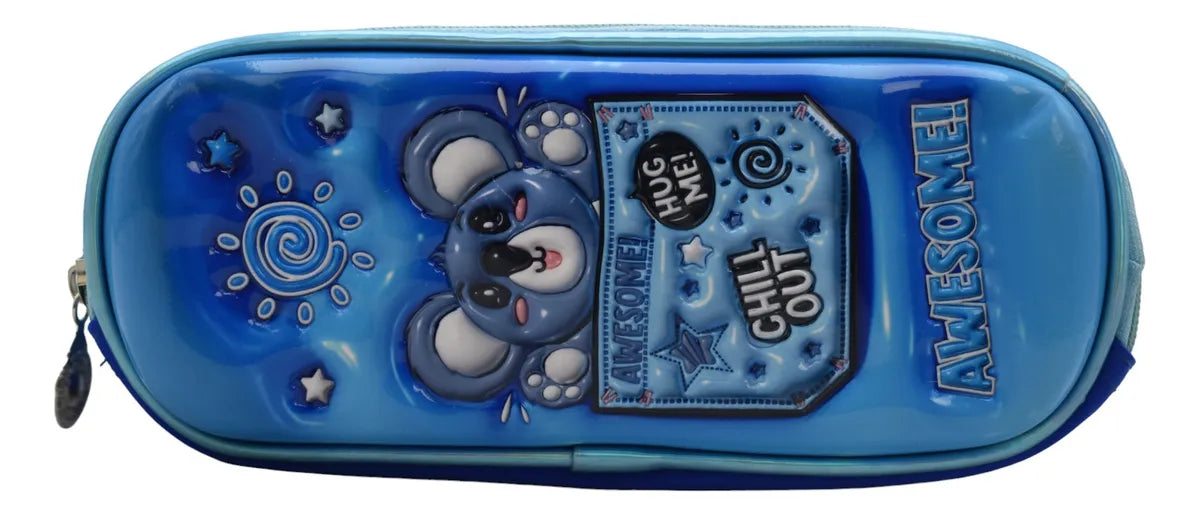 Mochila Koala Awesome Kit 3pz Primaria Ll24bpp531 Azul 3d