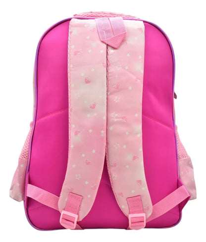 Mochila Unycor Kit 3pz Primaria Ll24bpp521 Detalle Rosa Chicle 3d
