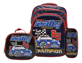 Mochila Auto Azul Kit 3pz Primaria Ll24bpp501 Azul Oscuro 3d