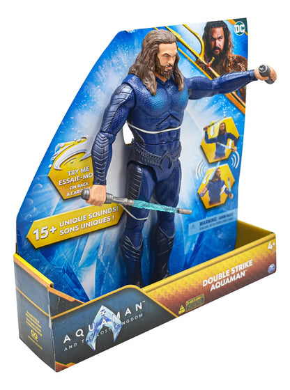 Dc Aquaman Double Strike Figura Luz Y Sonido Spin Master Cd