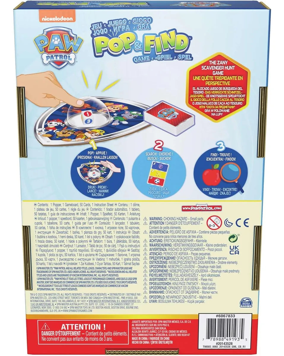 Paw Patrol Pack Meteorito Caotico Y Pop And Find Spin Master