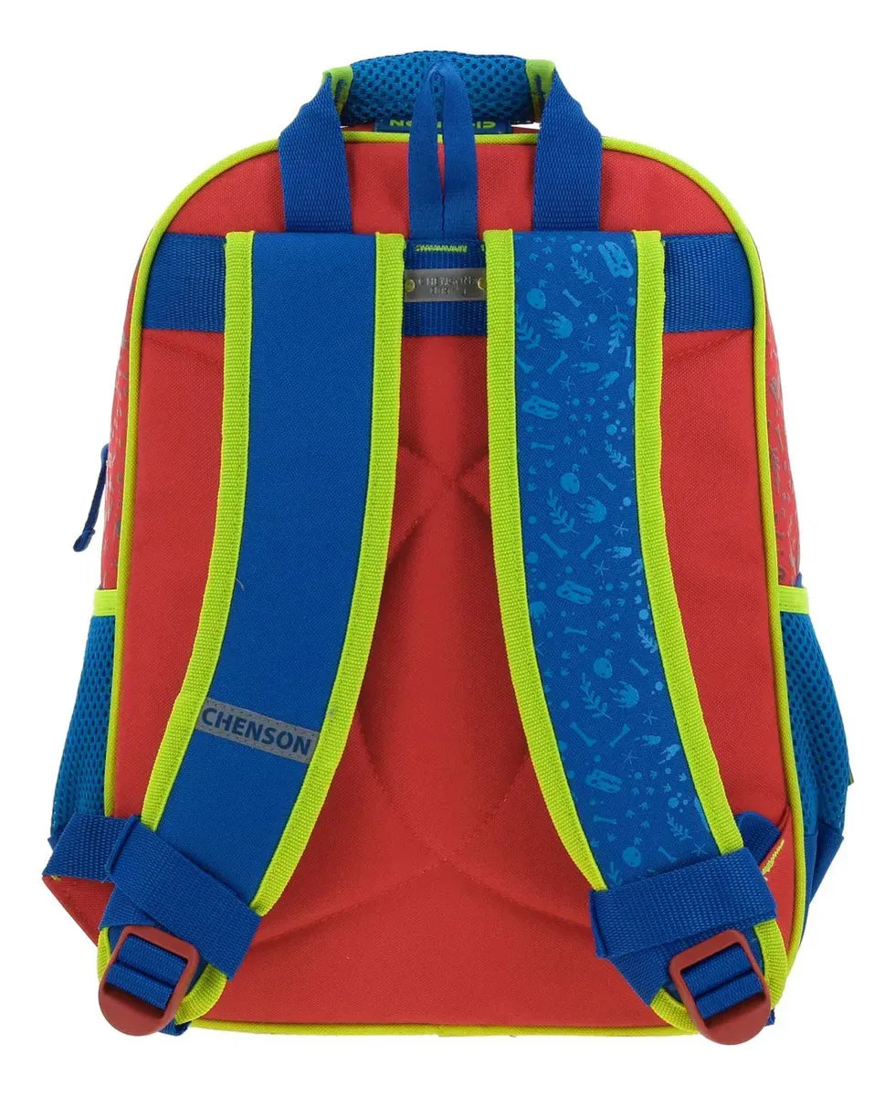 Dino Land T Rex Primary School Backpack, Lunchbox and Pencil Case by Chenson, Red, 3D Printed