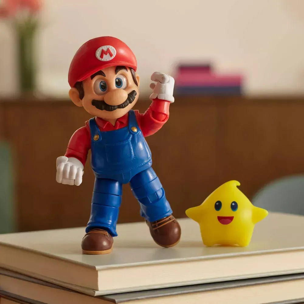 Super Mario Galaxy Movie Mario Con Luma Figura 13cm Jakks